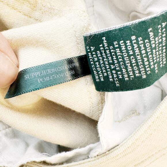 Lauren Ralph Lauren Cargo Carpenter Style Denim Jeans Cream/Tan Size 04 - Picture 6 of 9